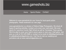 Tablet Screenshot of gameshotphotos.com